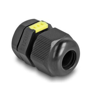 DeLOCK Pressacavo M12 con ventilazione IP68 antipolvere e impermeabile nero 2 pezzi
