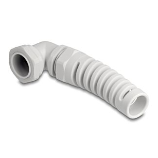 DeLOCK Pressacavo con scarico della trazione angolato a 90° PG21 grigio