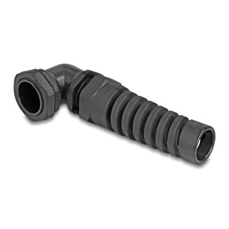DeLOCK Pressacavo con scarico della trazione angolato a 90° PG21 nero