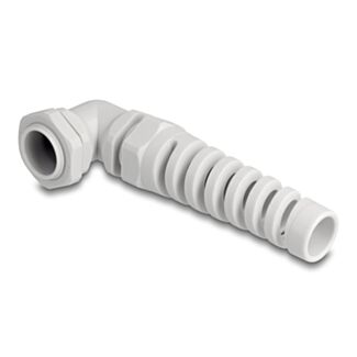 DeLOCK Pressacavo con scarico della trazione angolato a 90° PG16 grigio