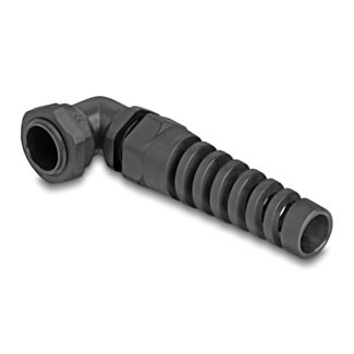 DeLOCK Pressacavo con scarico della trazione angolato a 90° PG13,5 nero