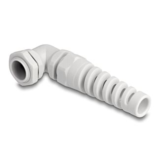 DeLOCK Pressacavo con scarico della trazione angolato a 90° PG11 grigio