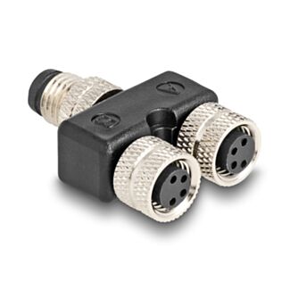 DeLOCK M8 Y-Splitter codificato A da 4 pin 1 x maschio a 2 x femmina in parallelo