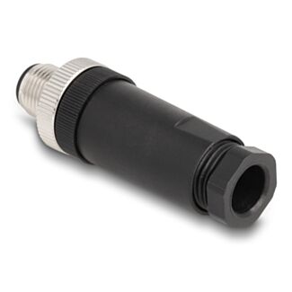 DeLOCK M12 Connettore A codificato 3 pin maschio per montaggio con attacco a vite