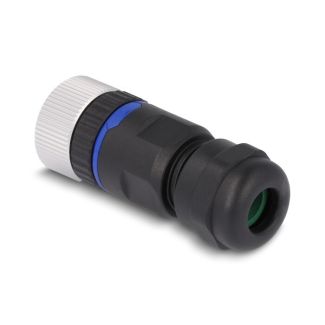 DeLOCK M12 Connector A-coded 8 pin female for mounting with screw connection
