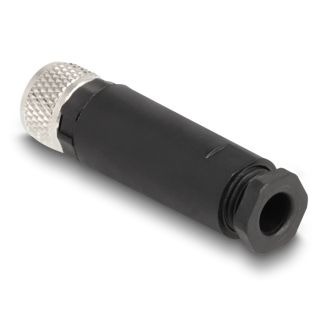 DeLOCK M8 Connettore A codificato 3 pin femmina per montaggio con attacco a vite