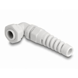 DeLOCK Cable Gland with strain relief 90° angled PG7 grey