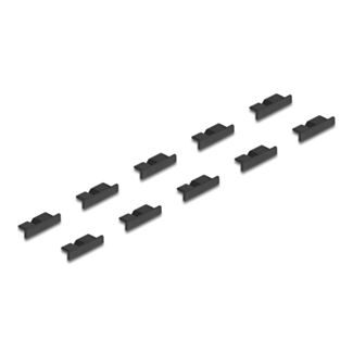DeLOCK Custodia antipolvere per USB 3.0 Tipo Micro-B femminile senza manico 10 pezzi nero