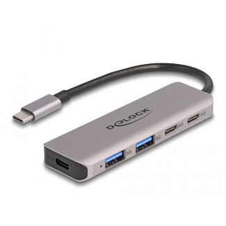 DeLOCK USB 5 Gbps 2 Port USB Type-C and 2 Port Type-A Hub with USB Type-C connector