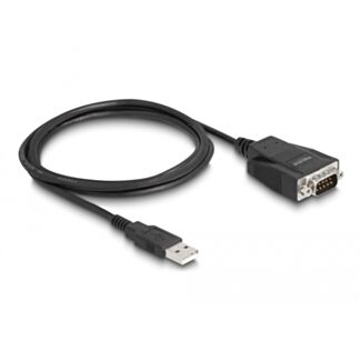 DeLOCK Adattatore USB 2.0 Tipo-A maschio da 1 x Seriale RS-232 D-Sub 9 maschio con viti e dadi di protezione ESD