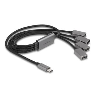 DeLOCK 4 Port USB 2.0 Cable Hub with USB Type-C connector 60 cm