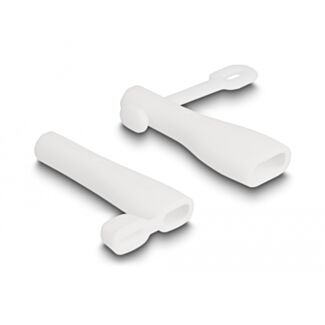 DeLOCK Copertura antipolvere per USB Tipo-A maschio e USB Type-C maschio set 2 pezzi bianco
