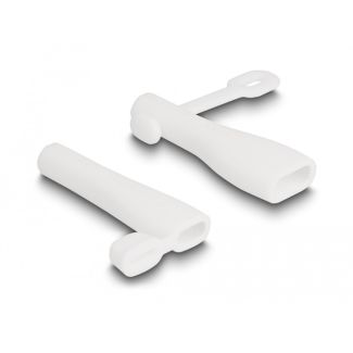 DeLOCK Dust Cover for USB Type-A male and USB Type-C male set 2 pieces white