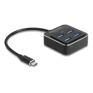 DeLOCK Hub USB 3.2 Gen 2 USB Type-C con 4 x USB Tipo-A femmina – 10 Gbps
