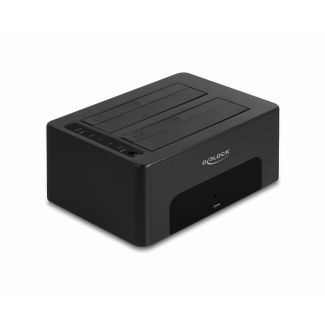 DeLOCK USB Dual Docking Station for 2 x SATA HDD / SSD with Clone and Erase Function