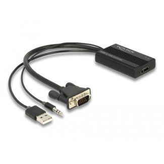 DeLOCK HDMI to VGA Adapter with Audio 25 cm