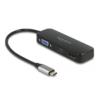 DeLOCK Adattatore USB Type-C per VGA / HDMI / DisplayPort 4K 60 Hz