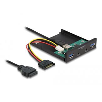 DeLOCK Pannello frontale da 3.5″ USB 5 Gbps 2 x USB Type-C + 2 x USB Tipo-A