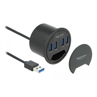 DeLOCK Hub In-Desk 4 porte con 4 porte USB SuperSpeed di Tipo-A