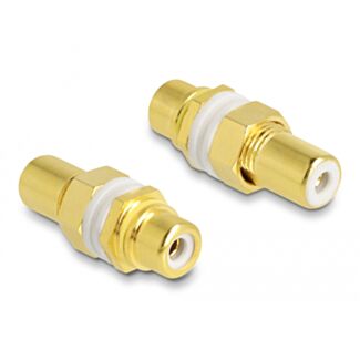 DeLOCK Adattatore audio RCA femmina per femmina per installazione, anello bianco