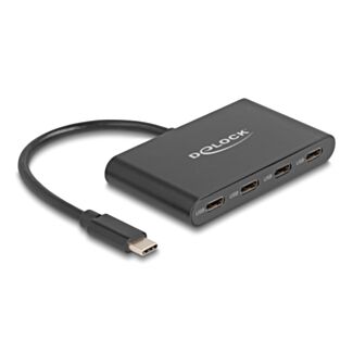 DeLOCK Hub USB 3.2 Gen 2 USB Type-C con 4 x USB Type-C femmina – 10 Gbps