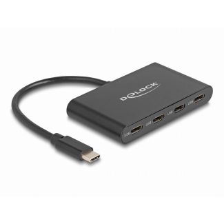 DeLOCK USB 3.2 Gen 2 USB Type-C Hub with 4 x USB Type-C female – 10 Gbps