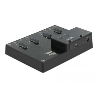 DeLOCK Docking Station M.2 per 4 x M.2 NVMe PCIe SSD con funzione di clonazione