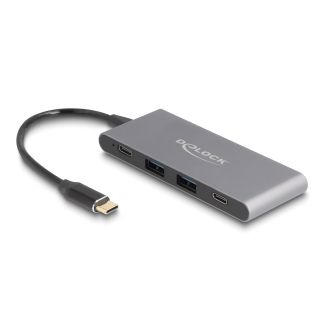 DeLOCK Hub USB Type-C a 4 porte con 2 x USB Tipo-A e 2 x USB Type-C 10 Gbps