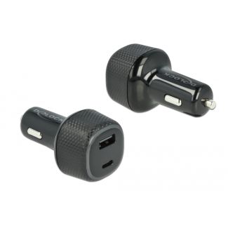 DeLOCK Caricabatteria da auto USB Type-C PD 3.0 e USB Tipo-A con 63 W