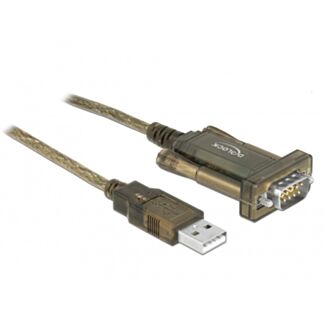 DeLOCK 64073 cavo seriale Trasparente 2 m USB tipo A DB-9