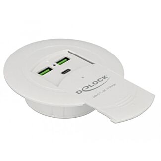 DeLOCK 64065 Caricabatterie per dispositivi mobili Smartphone Bianco dC Ricarica rapida Interno