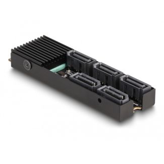 DeLOCK Converter M.2 2280 Key B+M male to 5 x SATA with heat sink