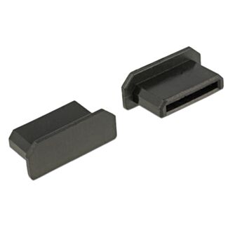 DeLOCK 64028 Copertura di sicurezza per presa elettrica HDMI mini-C Nero 10 pz