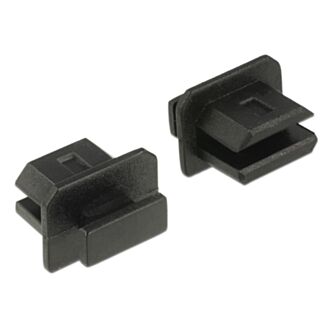 DeLOCK 64026 Copertura di sicurezza per presa elettrica mini Displayport Nero 10 pz