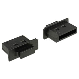 DeLOCK 64025 Copertura di sicurezza per presa elettrica Displayport Nero 10 pz