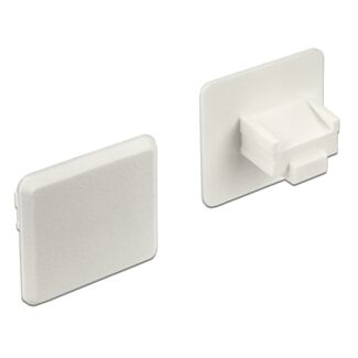 DeLOCK 64019 Copertura di sicurezza per presa elettrica RJ-45 Bianco 10 pz