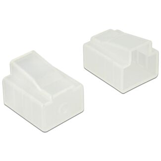 DeLOCK 64016 Copertura di sicurezza per presa elettrica RJ-45 Trasparente 10 pz