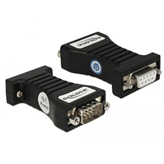 DeLOCK 63968 convertitore/ripetitore/isolatore seriale RS-232 Nero