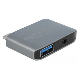DeLOCK 63965 replicatore di porte e docking station per laptop Antracite