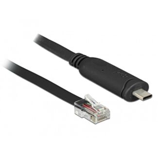 DeLOCK 63912 cavo seriale Nero 2 m USB tipo-C RJ45