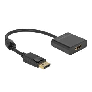 DeLOCK Adattatore DisplayPort 1.2 maschio a HDMI femmina 4K attivo nero