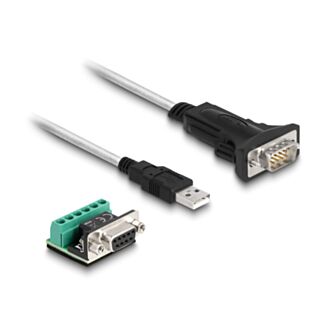 DeLOCK Adattatore da USB 2.0 Tipo-A per 1 x seriale RS-422/485 maschio con morsettiera a 6 pin 5 V 1,8 m