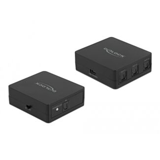 DeLOCK Interruttore S/PDIF TOSLINK 1 in 3 ad con alimentazione USB