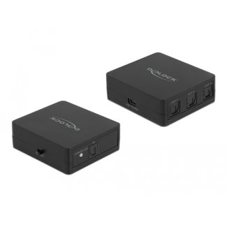 DeLOCK S/PDIF TOSLINK Splitter 1 In 3 Out with USB Powered