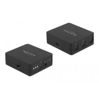 DeLOCK S/PDIF TOSLINK Switch 3 In 1 Out with IR Remote Control and USB Powered