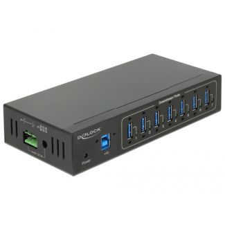 DeLOCK 63311 hub di interfaccia USB 3.2 Gen 1 (3.1 Gen 1) Type-B 5000 Mbit/s Nero