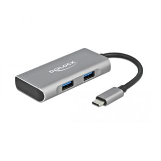 DeLOCK Hub esterno USB 10 Gbps USB Type-C con 2 x USB Tipo-A e 2 x USB Type-C.