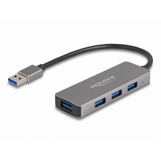 DeLOCK 4 Port USB 5 Gbps Hub with USB Type-A connector – USB Type-A ports on the side
