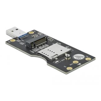 DeLOCK Convertitore USB 3.0 di Tipo-A maschio a chiave B M.2 con slot SIM