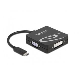 DeLOCK USB Type-C adapter for a VGA, DVI, HDMI or DisplayPort monitor